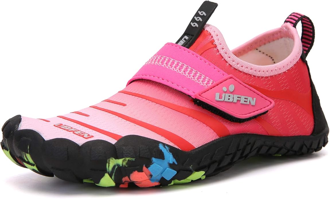 UBFEN Water Shoes for Kids Boys Girls Aqua Socks Barefoot Beach Sports Swim Pool Quick Dry Lightweight Toddler Little Big Kid
