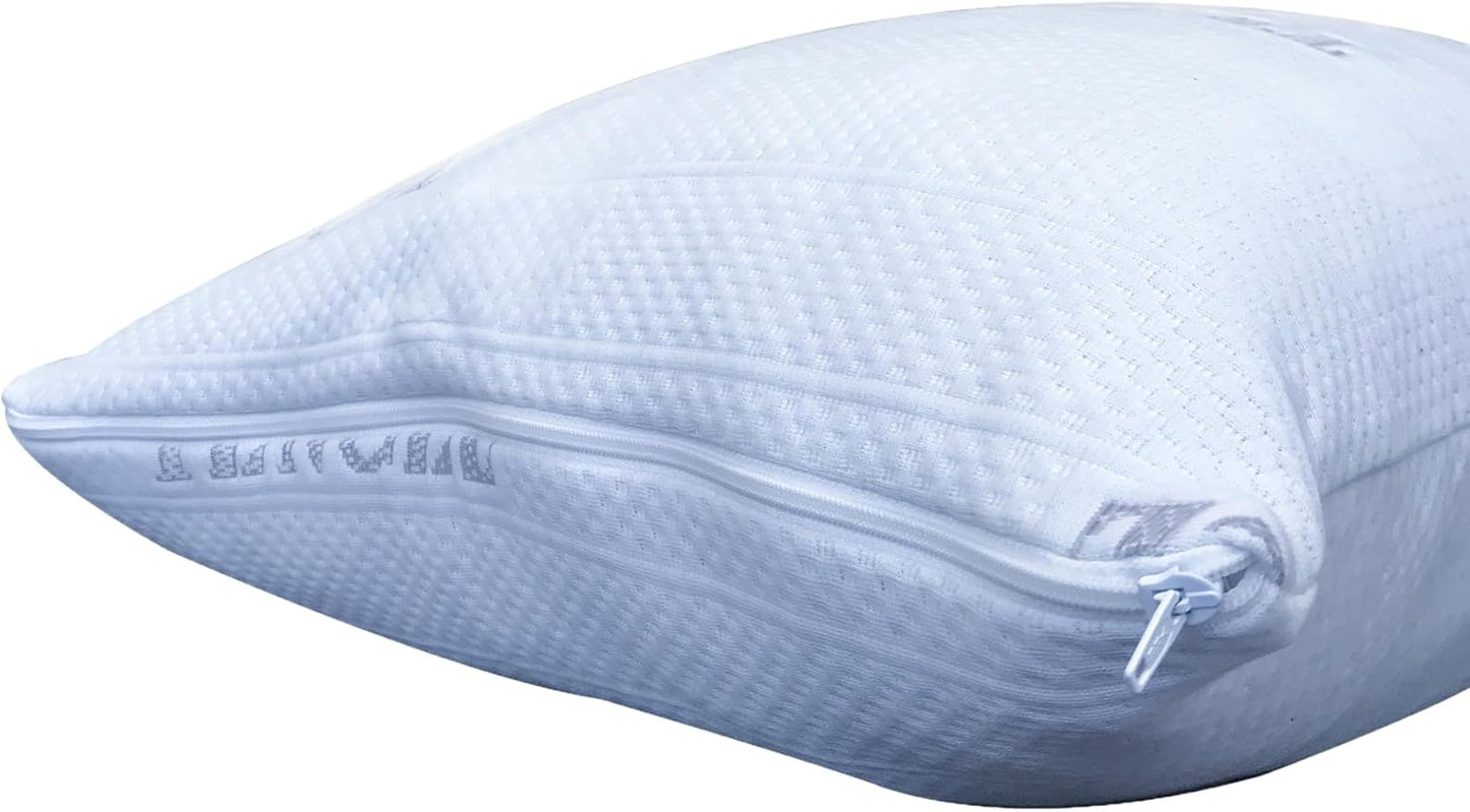 Adjustable Memory Foam Neck Pillow Cooling Fabric Queen