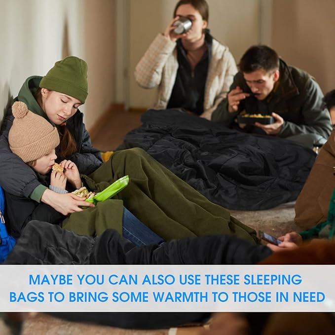 Macarrie 6 Pack Camping Sleeping Bags Bulk for Adults, 4 Season Cold Weather Sleeping Bag with Compression Sack Lightweight Waterproof Essential Gear for Backpacking Hiking Travel