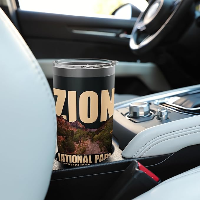 Zion National Park - Retro Hiking & Camping Lover Stainless Steel Insulated Tumbler