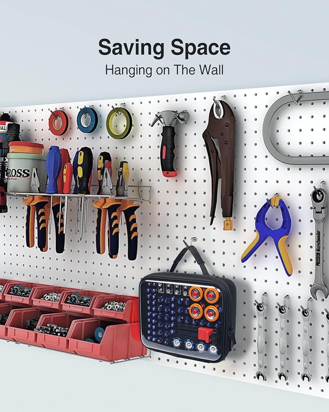 Luxtude Battery Storage Organizer, Clear Battery Organizer Storage Case with Tester,Hard Batteries Holder, Portable Batteries Case Organizers, Home Drawer Caddy (Black)