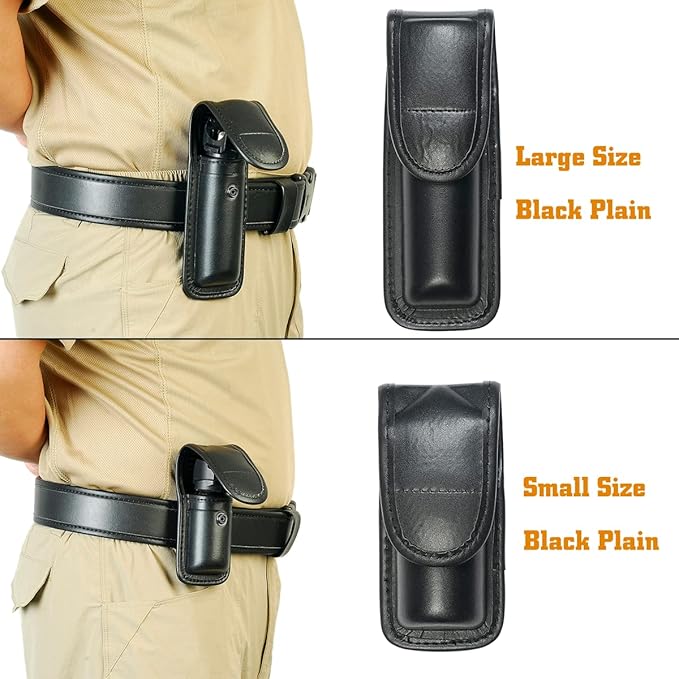 Molded OC/Mace Spray Pouch for Duty Belt,OC/Mace Spray Holder Pouch with Hidden Snap,Top Flap Police Duty OC Pepper Spray Holder MK3 or MK4