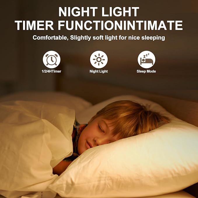 20" Bladeless Ceiling Fan with Light and Remote, LED Low Profile Flush Mount Ceiling Fan with 6 Speed Dimmable, 3000-6000K, Enclosed Modern Ceiling Fans for Bedroom Living Room (Round)