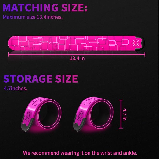 Running Lights for Runners, Walking Light for Night Walking, Running Lights & Walking Light with Colors & 3 Modes, Reflective Running Gear, Running Essentials for Women or Men 2-Pack