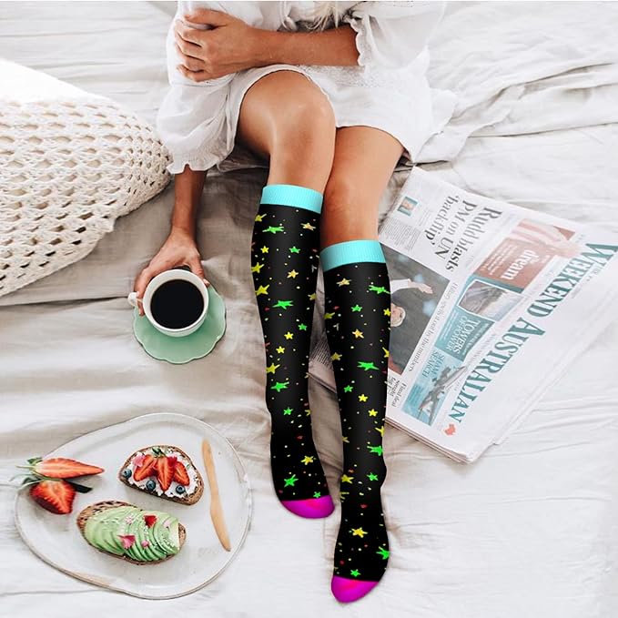 6 Pack Copper Compression Socks for Women and Men Circulation-Best Support for Medical, Running,Nursing,Athletic