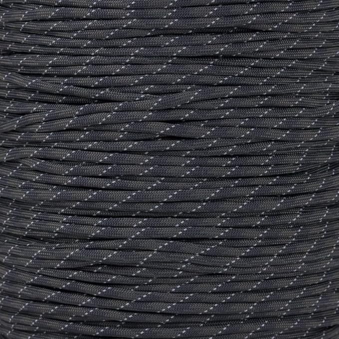 Paracord Planet Reflective 550lb Paracord – 7 Strand Type III Nylon Parachute Cord for Outdoor Visibility, Hiking, and Crafting – 30+ Colors and 4 Length Options