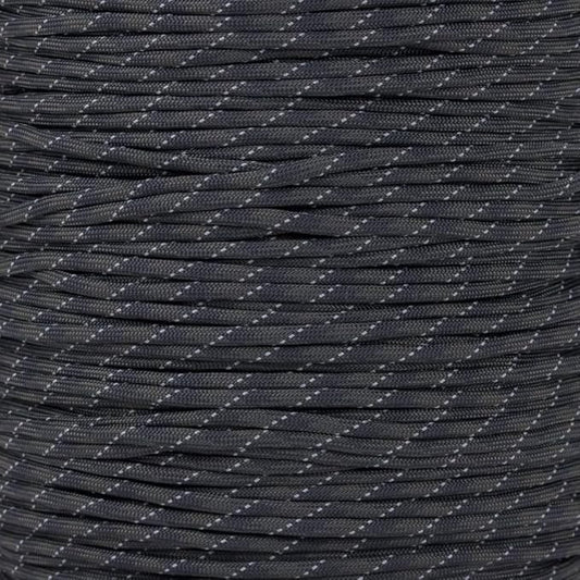 Paracord Planet Reflective 550lb Paracord – 7 Strand Type III Nylon Parachute Cord for Outdoor Visibility, Hiking, and Crafting – 30+ Colors and 4 Length Options