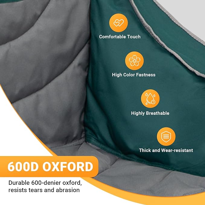 KingCamp Double Camping Chair, Oversized Heavy Duty Loveseat for Adults Portable Folding XL 2 Person Couch Padded Comfortable Two Seat with Cup Holder for Outdoor Lawn Backyard