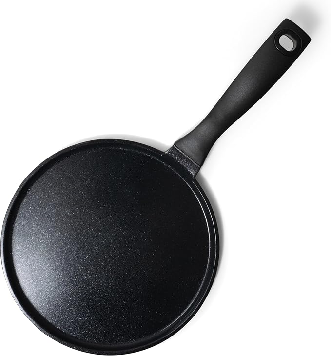Alva Energy 6-Piece Ceramic Nonstick Frying Pan Set, PFAS/PTFE-Free – 8", 9.5", 11" Fry Pans, 12" Wok + 11" Crepe Pan, Stay-Cool Handles, Induction & Gas Compatible, Lightweight & Dishwasher Safe
