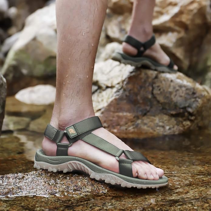 CAMEL CROWN Hiking Sport Sandals for Men Anti-skidding Water Sandals Comfortable Athletic Sandals for Outdoor Wading Beach