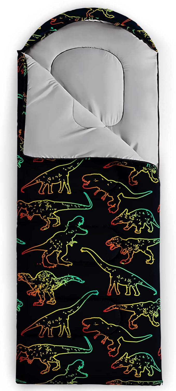 QOOMO Camping Sleeping Bags,3 Season Warm & Cool Weather,Lightweight,Waterproof Sleeping Bags for Adults & Kids,Traveling,and Outdoors,Camping Gear Equipment