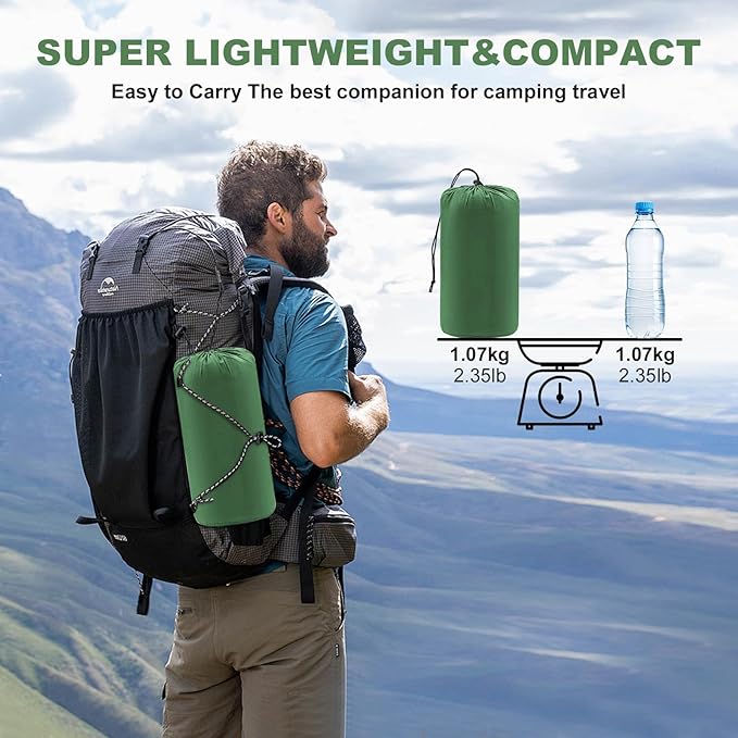 Camping Sleeping Pad with Pillow: Extra Thick 4.7 Inch Ultralight Self Inflating Air Mat, Connectable 50D Insulated Sleep Mattress for Backpacking, Camp, Hiking, Tent (Olive Green)