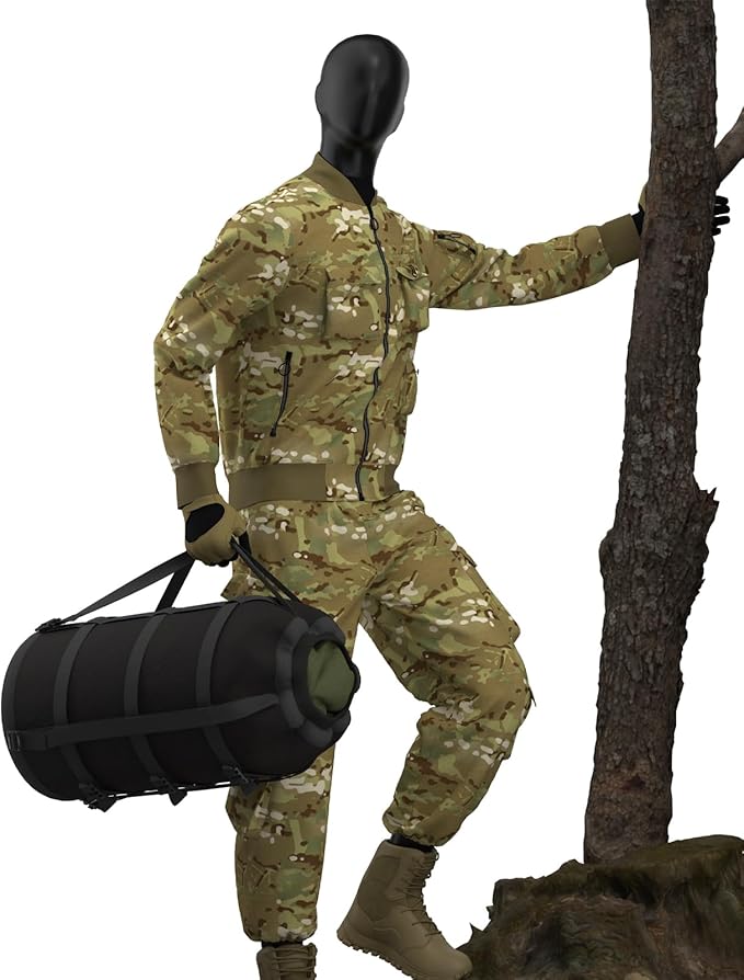 MT Army Military Modular Sleeping Bags System, Multi Layered with Bivy Cover for All Season, Woodland/Multicam
