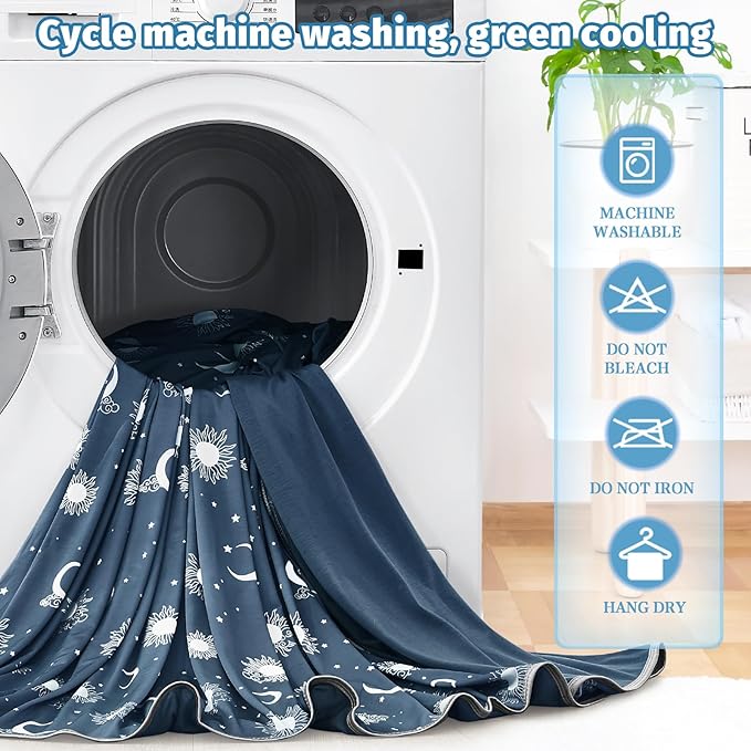 inhand Cooling Blanket King Size (90"x108") - Cooled Blankets for Hot Sleepers Lightweight Breathable Summer Blanket for Sleeping Night Sweats to Keep Cool in The Heat -Navy