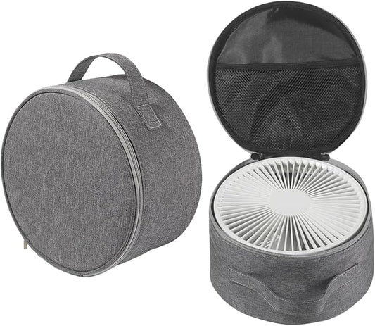 Portable Folding Telescopic Fan Storage Bag, Waterproof Foldaway Standing & Table Fan Hand Bag Case Suitable for P9,P9S,P10,P11,Q7,N97,N98 (Gray)