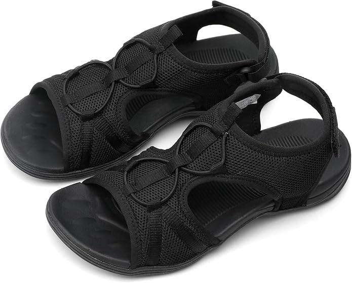 UBFEN Womens Hiking Sandals Comfortable Walking Sandals Summer Sport Breathable Arch Support