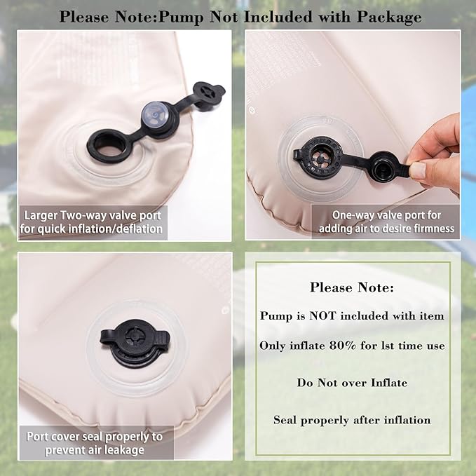 Single Size Camping Air Mattress Inflatable Bed,Blow Up Mattress Sleeping Pad