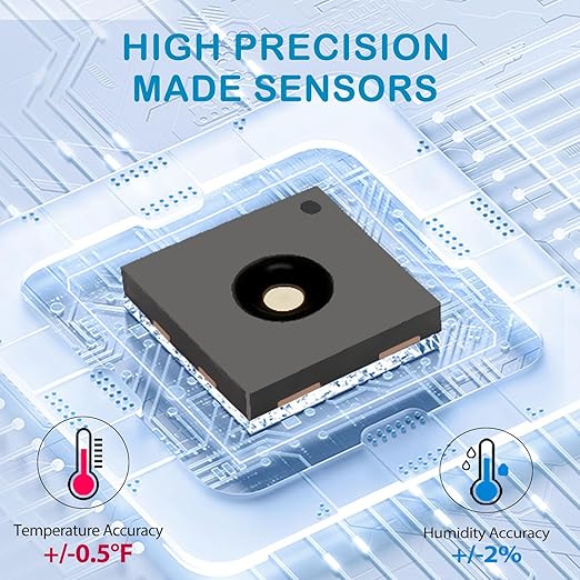 Indoor Outdoor Thermometer Wireless Weather Station Inside Outside Thermometers Hygrometer Monitor,with 330ft Range Remote Sensor, Battery Powered Backlight Display