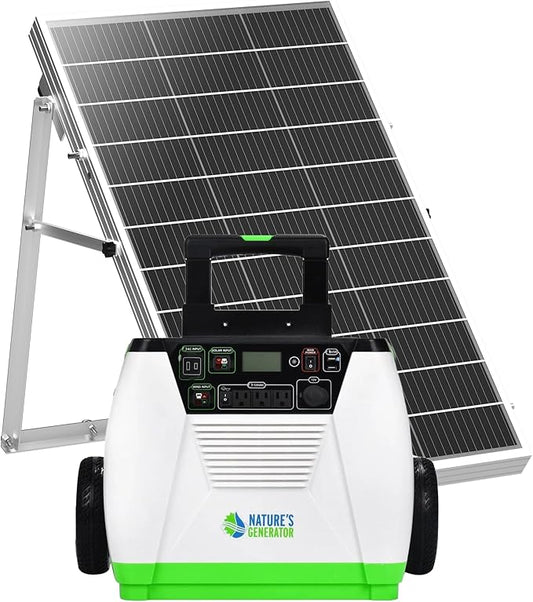 Nature's Generator Gold System 1800W Solar & Wind Powered Pure Sine Wave Generator + 100W Solar Panel
