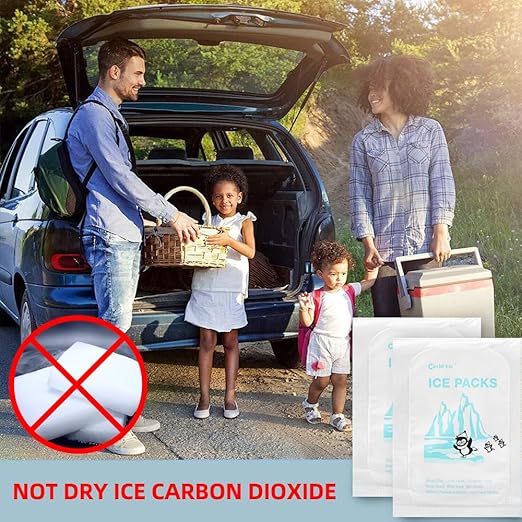 Shipping Ice Packs Reusable Small Dry Ice Pack Sheets 48 Packs, Ice Pack for Shipping Frozen Food Keep Food Fresh Beverage Cold, Frozen Gel Ice Packs for Coolers 3.5 oz Capacity, 4.7" x 3.3"