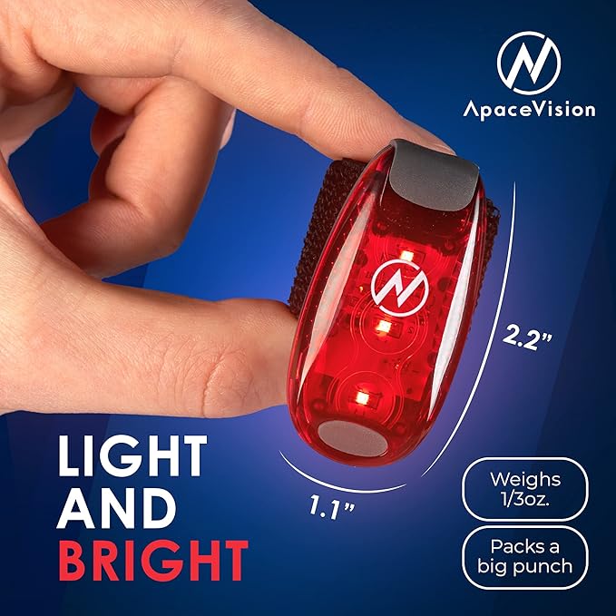 LED Safety Light (2 Pack) - Clip On Strobe/Running Lights for Runners, Dog, Bike, Walking, Boat, Kayak, Stroller and More - High Visibility Accessories for Your Reflective Gear, Bicycle