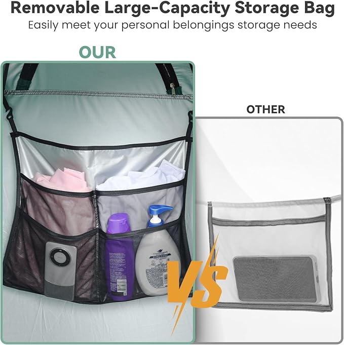 Pop Up Shower Tent, Portable Dressing Changing Tent Outdoor with Carry Bag for Camping, Beach & Hiking,75” x 48”x 48”