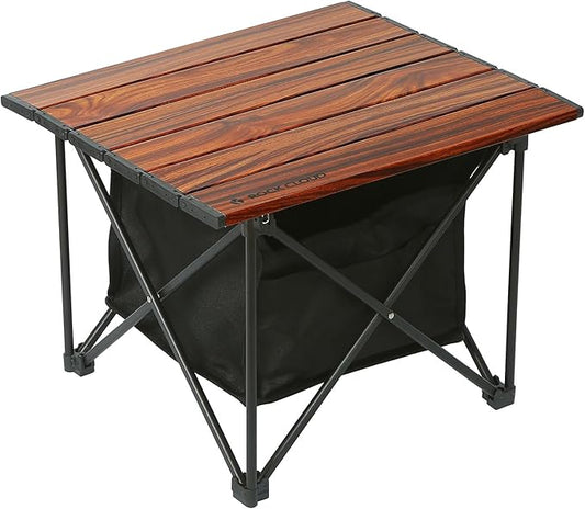 ROCK CLOUD Portable Camping Table Ultralight Aluminum Camp Table Folding Compact Beach Table with Storage Bag for Camping Hiking Backpacking Outdoor Picnic(Reinforced Frame-Small)