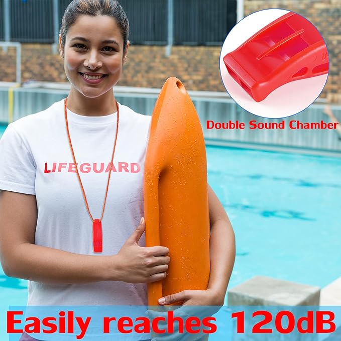 Whistle, Super Loud Emergency Whistle with Lanyard, Ideal for Boating, Swimming, Kayaking, Water Survival, Hiking, Camping