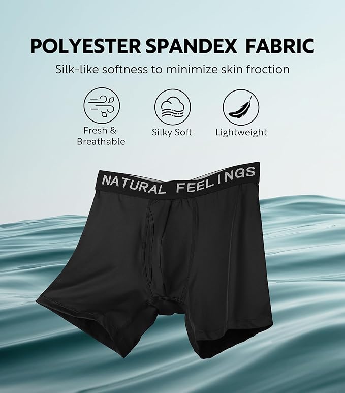 Natural Feelings Mens Underwear Coolzone Boxer Briefs for Men Pack Stretch Performance Quick Dry Sports Underwear