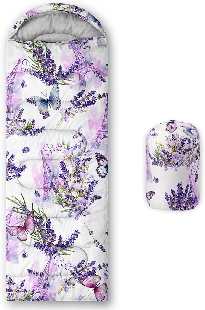 QOOMO Camping Sleeping Bags,3 Season Warm & Cool Weather,Lightweight,Waterproof Sleeping Bags for Adults & Kids,Traveling,and Outdoors,Camping Gear Equipment