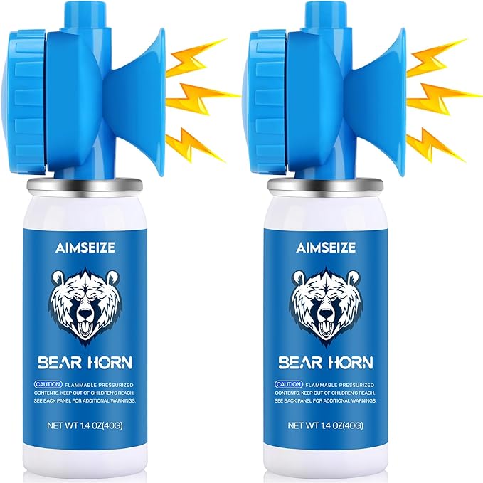 Bear Horn for Self Defense: 1.4oz Air Horn to Scare Bears, 120dB Heard Up to 1/2 Mile Away, Bear Horn for Hiking Camping Climbing Survival Biking and Outdoor Protection