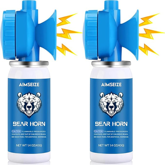 Bear Horn for Self Defense: 1.4oz Air Horn to Scare Bears, 120dB Heard Up to 1/2 Mile Away, Bear Horn for Hiking Camping Climbing Survival Biking and Outdoor Protection