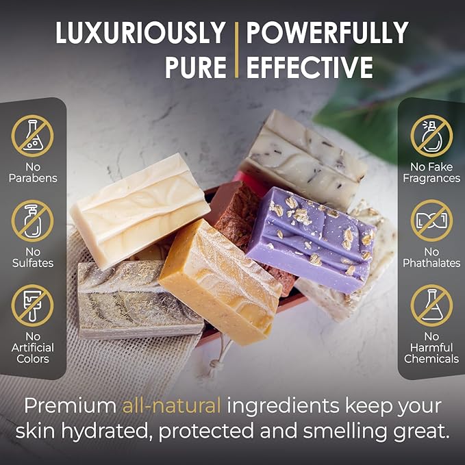 Tea Tree Bar Soap for Men and Women, Made with Organic Ingredients, Handmade in the USA, Moisturizing and Therapeutic for Face/Body, Soap Bar for Sensitive Skin