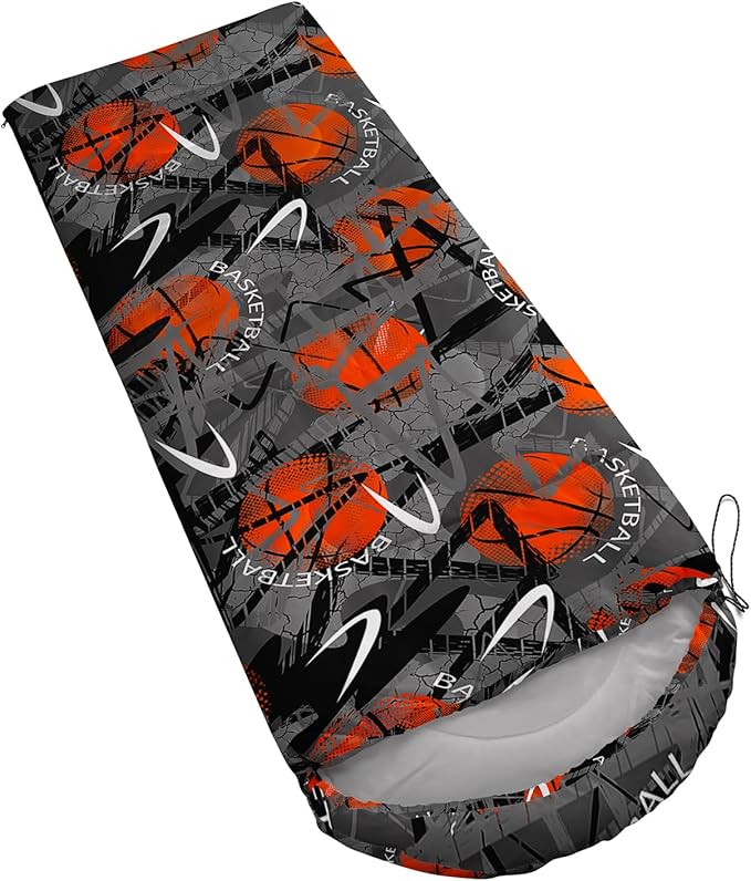 Axolotl Colorful Cats 3 Season Sleeping Bag for Kids, Girls, Teens - Warm and Cool Weather Pet Animal Theme, Waterproof Lightweight for Traveling, Outdoors Camping Equipment