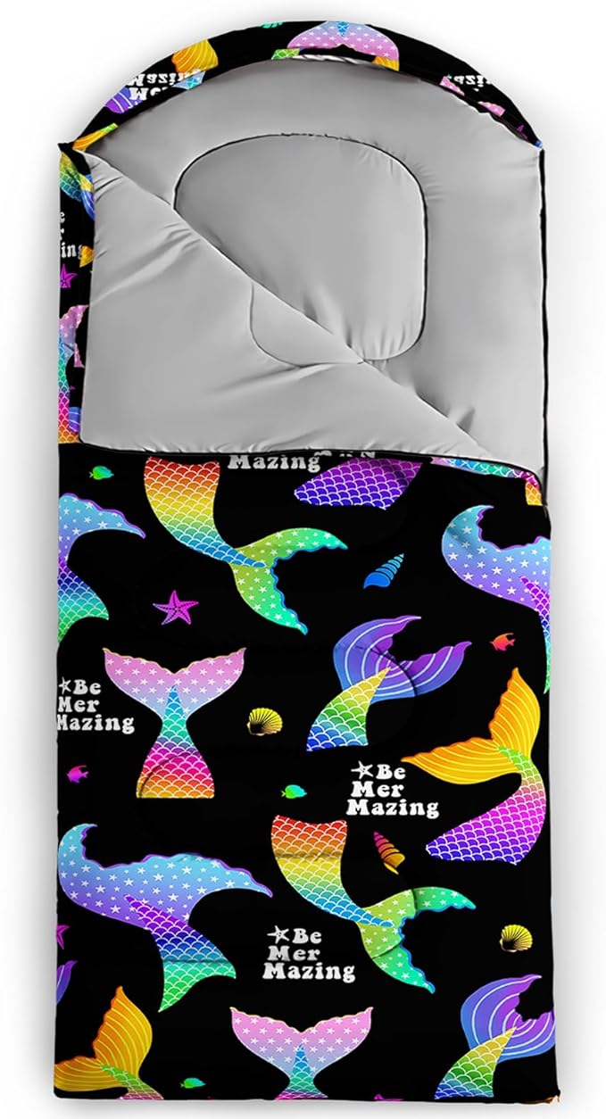 BailiPromise Camping Sleeping Bags,3 Season Warm & Cool Weather,Lightweight,Waterproof Sleeping Bags for Adults & Kids,Traveling,and Outdoors,Camping Gear Equipment