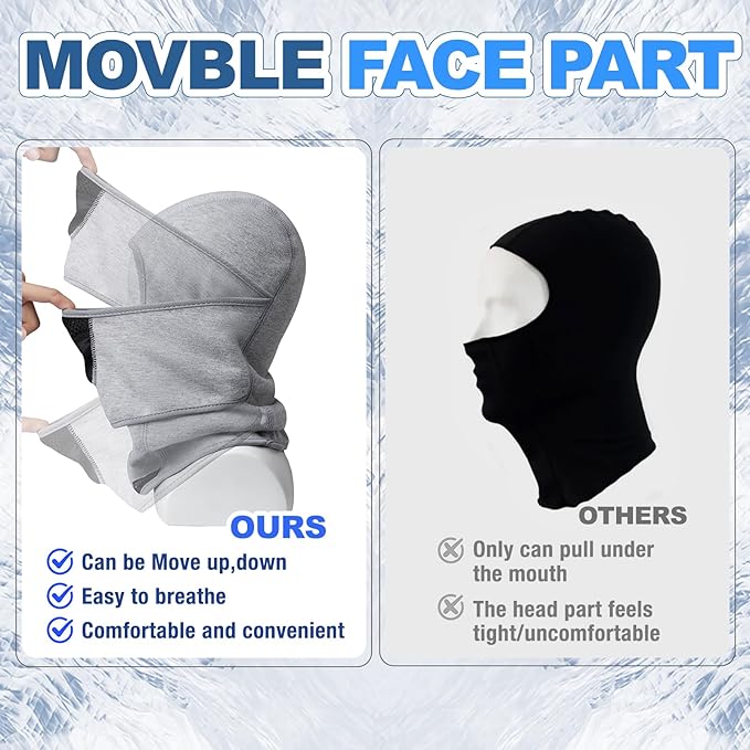 Kids Balaclava Windproof Ski Mask for Boy Girl (with Breathable Holes), Winter Hat Ski Mask for Cold Weather for Skiing