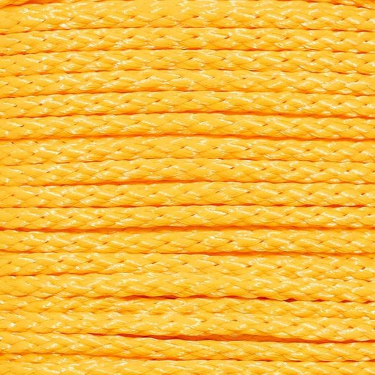 Hollow Braid Polypropylene Rope (Yellow, 3/8 Inch, 1000 Feet) - Barrier Rope - Trail Marking, Crowd Control, Golf Courses