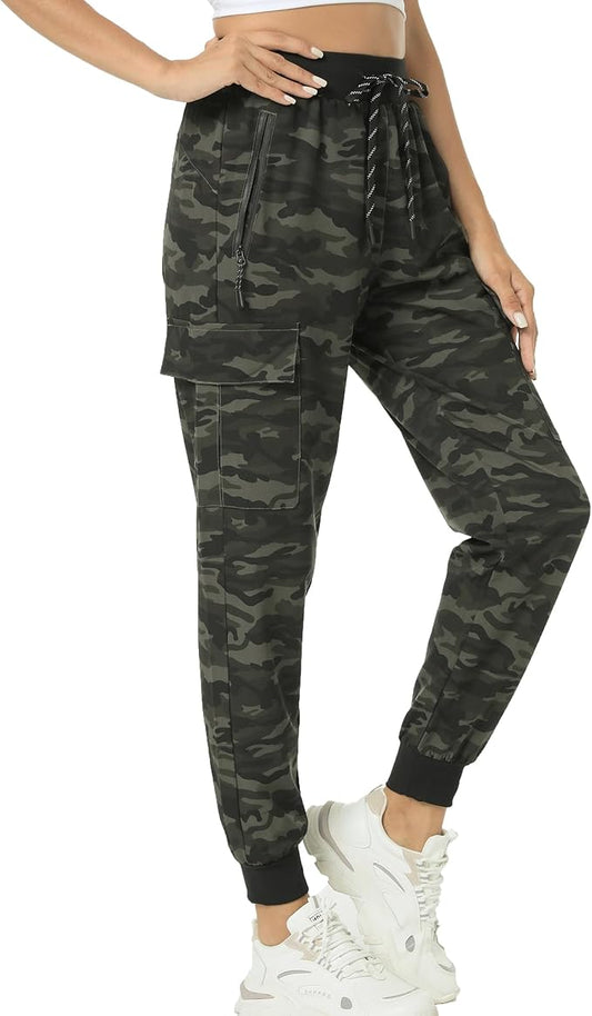 Kcutteyg Womens Water Resistant Hiking Pants with Pockets Quick Dry Soft Athletic Workout Joggers Pants for Camping Travel