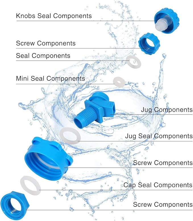 REDCAMP 5 Gallon/18.5L Portable Water Container with Spigot - Camping & Emergency Water Storage for Car, Hiking, Hurricane Supplies, 4 Pack