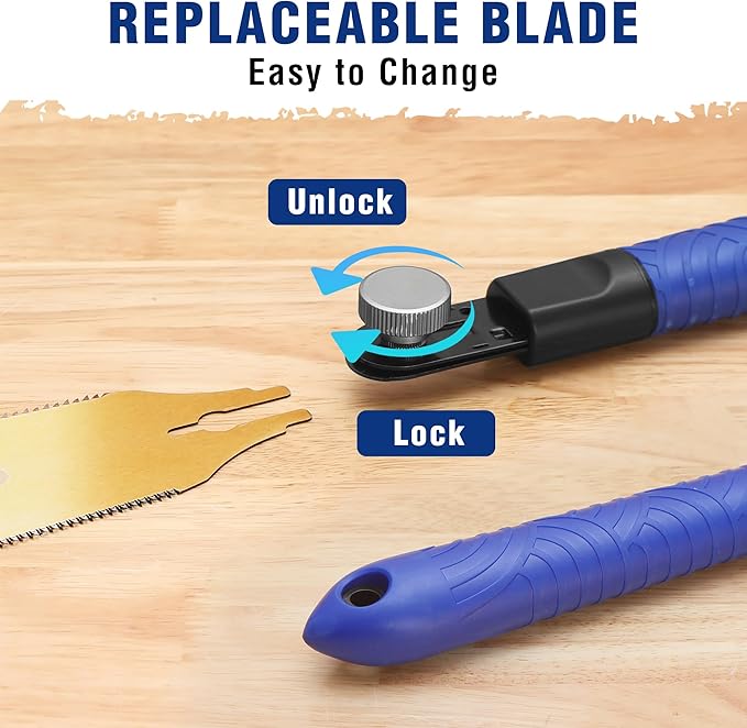 WORKPRO 8 Inch Japanese Pull Saw, Double-Edged Hand Saw for Wood Cutting with 7-9&18 TPI, SK5 Flexible Blade, Non-Slip Beech Handle for Woodworking