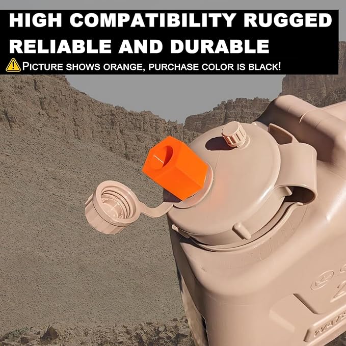 Water Pump Faucet Adapter Kit for Scepter，Camping Water Jug with Spigot for Camping and Emergency Water Jugs for Scepter Brand 10L 20L Jerry Can (Black)