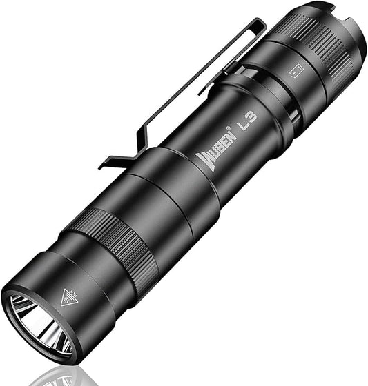 WUBEN L3 Flashlights High Lumens, 3000 Lumens Flash Light Bright Flashlight Rechargeable, Dual-Way USB C Charging 7 Mode, IP68 Handheld Flashlight for Tactical/Outdoor, Tool Gifts for Men