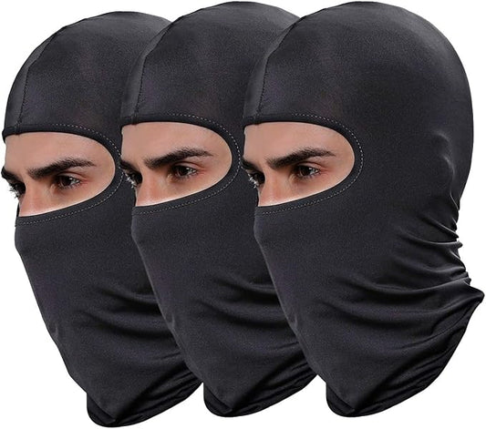 Pack of 3 Ski Mask Bandana Face Hat for Outdoor Airsoft Motorcycle Hood Helmet Balaclavas Headwear