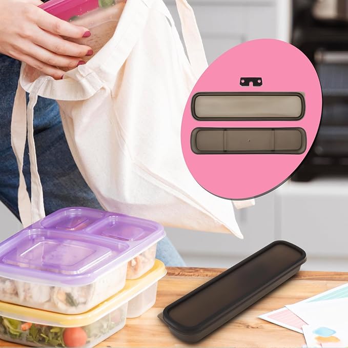 OriGlam Portable Travel Cutlery Set, Reusable Flatware, Camping Utensils Organizer Case