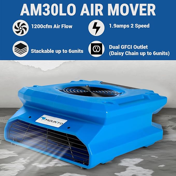 MOUNTO Water Damage Restoration Combo Package Deals (10xAir Mover, 2x Air Scrubber, 2x LGR Dehumidifiers)