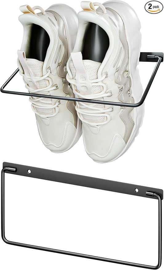 Foldable RV Shoe Rack - Wall Mounted Shoe Storage, Car Shoe Holder Space Saver, Hanging Shoe Organizer for Various Shoes in Camping RV Travel, 2 Pack.