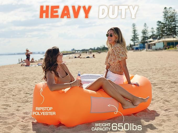 WEKAPO Inflatable Sun Lounger, Air Sofa, Hammock, Portable, Waterproof and Leak-Proof, Ideal for Backyard, Beach, Travel, Camping, Picnics and Music Festivals