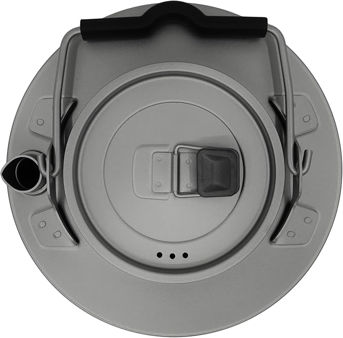 Kuvik Titanium Kettle 600ml (20.3 oz) - Ultralight and Compact Kettle for Backpacking, Camping, and Home