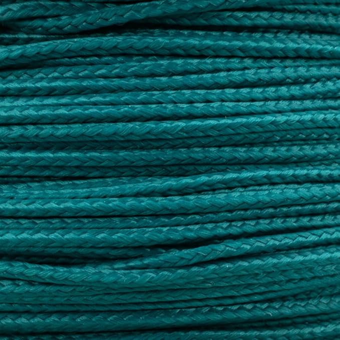 Paracord Planet Micro Paracord – Thin Braided Cord for Crafting, Fishing, and DIY Projects in 125 ft Spools – Teal