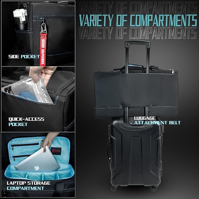 Sneaker Bag for Travel/Sneakerhead gift/Outdoor Sports Bag/Gym Bag /, A Multi-functional Travel Duffel Bag with 3 Adjustable Dividers, & Shoulder Strap,Made of Nylon, by Krone Kalpasmos-classic